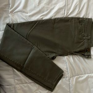 Army green skinny jeans from Design Lab